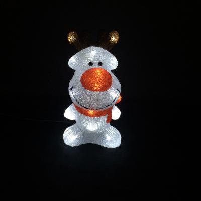 China Modern Acrylic Snowman Santa Claus Reindeer Christmas Decoration Light Pattern for sale