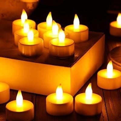 China Art Stock March Expo table folk decor odorless glowing electric mini tealight candles gift for sale