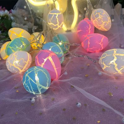 China Wholesale Factory 10LED Eggshell LED Easter String Lights String Lights Outdoor Light String For Easter Party Decoration for sale