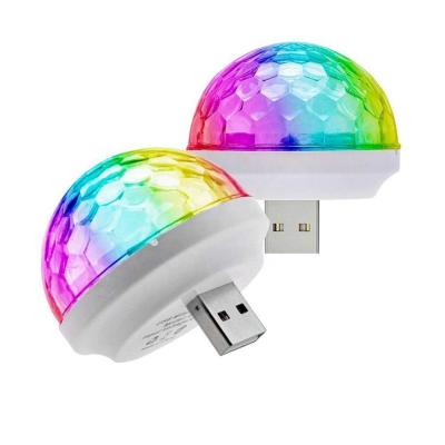 China MOVE Mode Automatically/Sound Active/Instant Birthday Christmas Gift Bar Celebration Decorations Android/Type-C Compatible Led Mini USB Disco Ball Light for sale