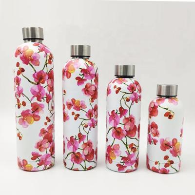 China Small Mouth 500ml Stainless Steel Viable Water Bottle Water Transferring Printing Vacuum Flask for sale