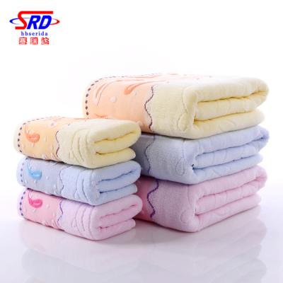 China Manufacturer Comfortable Design For Child Safe 100% Home Bathing 100% Cotton Bath Towel for sale