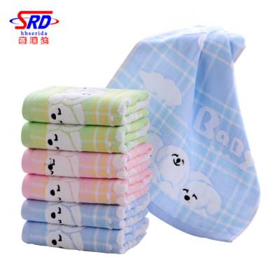 China Wholesale Child Safe Newborn Baby Towel Solid Color/Custom Printed Single Cotton Towel for sale