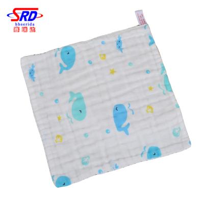 China Child Safe Decorative Soft 100% Cotton Gauze Washcloths Baby Face Towel Eco-friendly Absorbent for sale