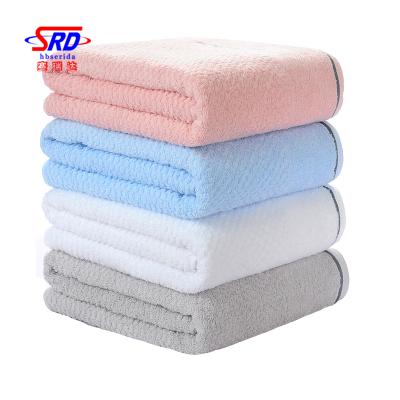 China 100% Cotton Soft QUICK DRY Towel/Logo Wholesale Hotel Bath Towels Customized White for sale