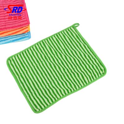 China Wholesale Colorful Child Safe Kitchen Towel Cleaning Absorbent Hanging Hand Towels With Loop for sale