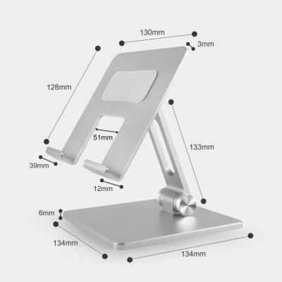 China User Friendly Designed Jiesen ISO9001 Certified Well Balanced Aluminum Alloy Material Adjustable Color Tablet Stand Silver Bracket for sale