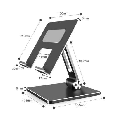 China Jiesen User-Friendly Designed Wholesale ISO9001 Certified Aluminum Alloy Material Adjustable Black Color Tablet Holder Desk Stand for sale