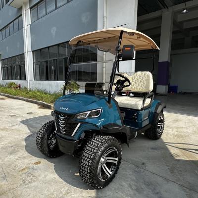 China 2023 new idea popular product electric golf cart power steering buggy cheap electric golf carts with high strength steel frame 23X10.5-14 tubeless tire for sale