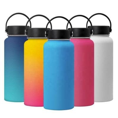 China Double Wall Stainless Steel Water Bottle PORTABLE Large Capacity Vacuum Insulated Wide Mouth Travel Mugs for sale