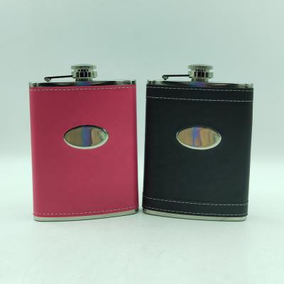 China Who respects the environment; 8OZ Stainless Steel Hip Stocked Leather Packing Flask For Women Gift for sale