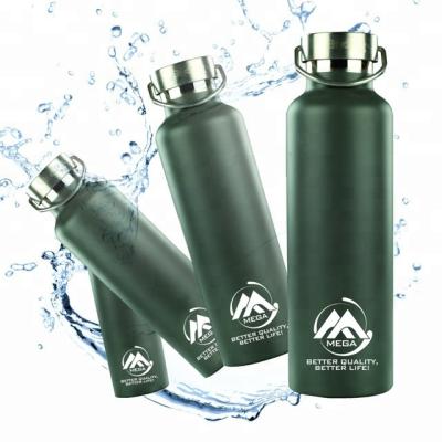 China Sustainable 350ML-1000ML Double Wall Vacuum Insulated Stainless Steel Sports Water Bottle With Stainless Steel Cap for sale