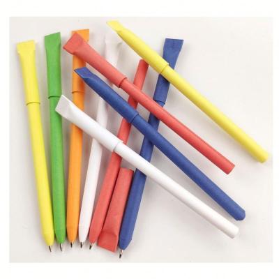 China office & Eco Friendly School Pen 100% Recycled Paper With Seed Ball Pen And Paper Pen With Customized Logo for sale