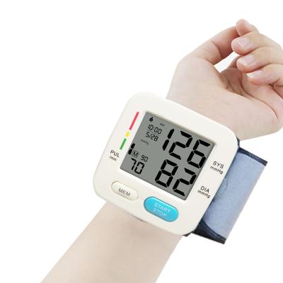 China Eco-friendly LCD Automatic Pulse American Sphygmomanometer Electric Rate Digital Tech Wrist Blood Pressure Monitor for sale