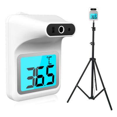 China 510k k3 k9 High Temperature Medical Digital LED Digital Wall Mount Body Non-contact Thermometer Infrared Alarm (Beeps with Red Light) Thermometer with Tripod for sale