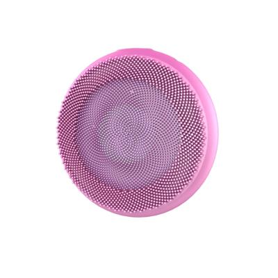 China Rechargeable DEEP CLEANSING Vibrate To Exfoliate Sonic Electric Facial Cleansing Brush With Case Waterproof Silicone Face Massager Brush for sale