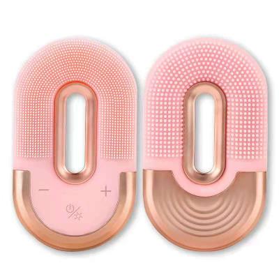 China High Quality Radio Face Brush Silicone Deep Clean Waterproof Filling Face Sweep Facial Massage Cleansing Brush Pink Green Red for sale