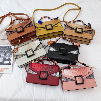 China Luxury Crocodile Handbags Small Shoulder Fashion High Quality Purses PU Square Ladies Purses For Women for sale