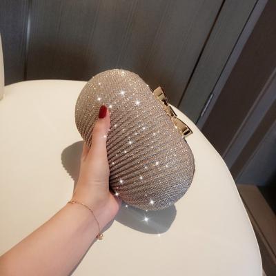 China High quality hot sale fashion rhinestone woman bling handbags shoulder cross - body evening clutch bags ladies with chain for sale