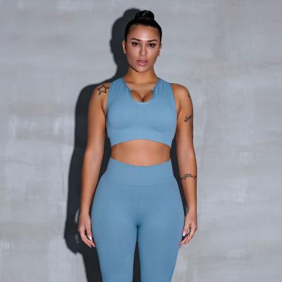 China TOB 2021 New High Quality Women's Workout Clothing Sports Gym Breathable Yoga Set For Women BK013 for sale