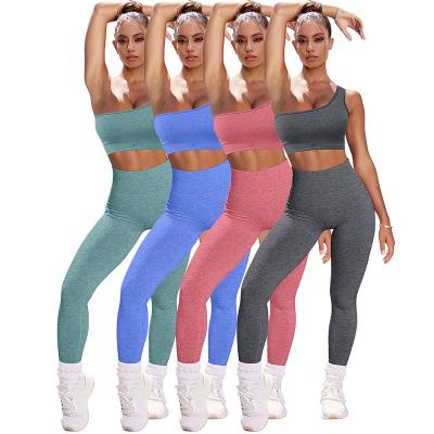 China 2021 new arrival ladies plus size TOB waist high hip lifting yoga suit ladies gym fitness seamless sportswear for sale