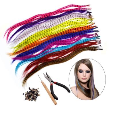 China High Temperature Fiber Hair Extensions Set Series Rooster Hair Extensions for sale