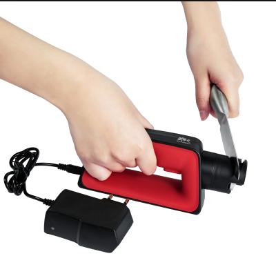 China Viable Kitchenware Knife Sharpening 3 Stage USB Professional Electric Knife Sharpener Knife and Electric Scissors Sharpener for sale