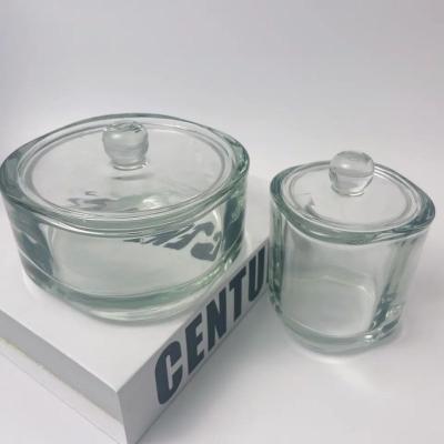 China Modern Glass Chinses Home Plant Decoration Candle Container Round Candle Decoration Jars Candle Jar for sale