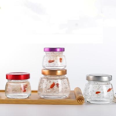 China Chinese Food Supplier Round Glass Jar To Store Jelly Honey Jam Food Grade Glass Jar for sale