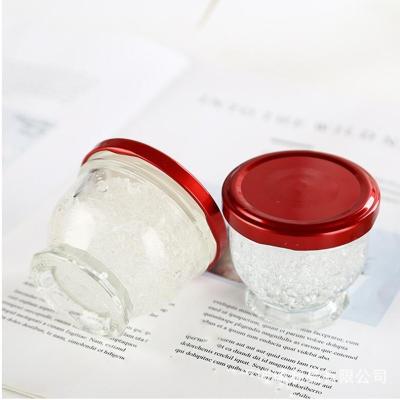 China Chinese Food Factory Luxurious Glass Jar For Storing Jelly Honey Jam Sealed Food Grade Glass Jar for sale