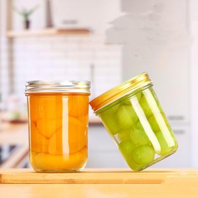 China Food ln store storage jar food jar glass jar 400ml 500ml 650ml 730ml sealed glass bottle with lid for sale