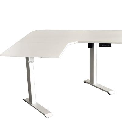 China (Size)Wholesale Price Adjustable L Shape Standing Desk Corner Sit Stand Desk for sale