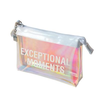 China Factory Direct Sales Fashion Makeup Bag Hologram Hologram Waterproof PVC Waterproof Cosmetic Bag for sale