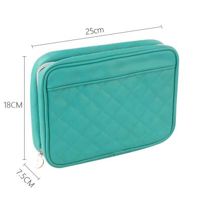 China Fashoion 2020 Hot Sale PU Toiletry Pouch Case Multifunctional Stitched Traveling Waterproof Cosmetic Bag for sale