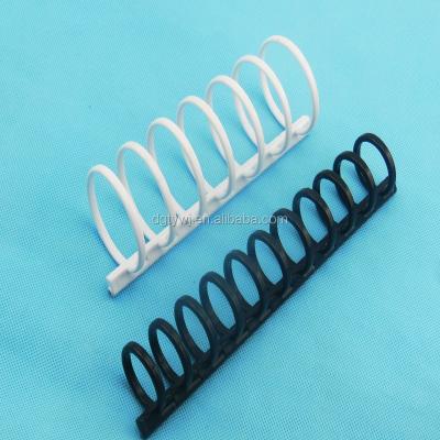 China white/black plastic ring binder plastic clip/plastic paper clip with 7/9 ring for sale