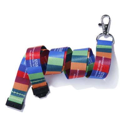 China Multi Color Hotel And Resort Back Up Security Polyester Key Chain Neck Ties Lanyard for sale