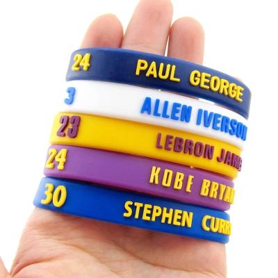 China Custom Slim Debossed Silicone Wristband Soft Wristband 2021 Sports Wristband Women for sale