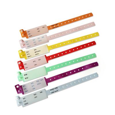 China Standard Manufacturer Made Wholesale Price PVC Disposable Medical Hospital Patient ID Wristband for sale