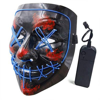 China Newest Popular Gift Eco-friendly Funny Halloween Party Mask LED Party Supply Costume Funny Colorful Halloween Mask for sale