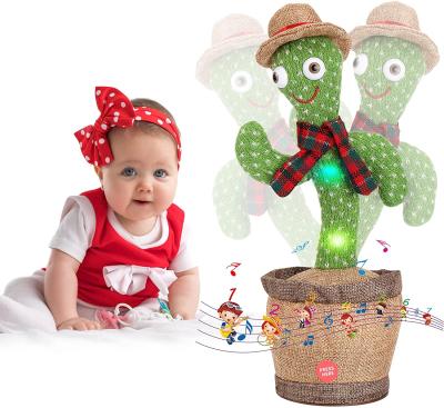 China Kids Dancing Cactus Talking Toys for Baby Boy and Girls Talking Sunny Cactus Toy Electronic Plush Singing Toy CPS227414 for sale