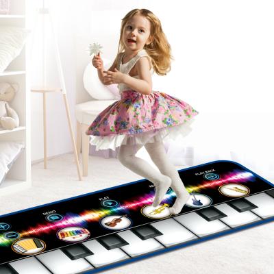 China ABS 110*36cm New Cartoon Model Dance Music Educational Learning Piano Mat Toys For Children for sale