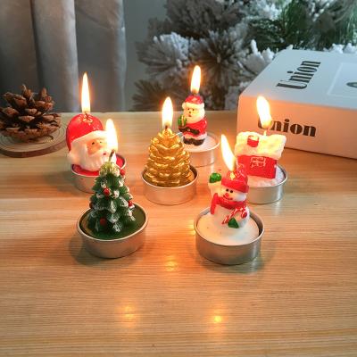 China New Santa Snowman Xmas Tree Xmas Candy Box Decorative Tea Light Candles Christmas Gift Home Party Decor for sale