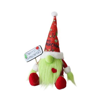 China Faceless Christmas Gnome Plush Doll Christmas Decorations Kids Birthday Gift Holiday Decoration Green Xmas Doll 2021 New Coming for sale