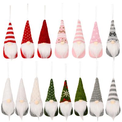 China Top Selling Christmas Ornament Christmas Decorations Ornaments Rudolph Knit Small Pendant Christmas Tree Decorations Doll for sale