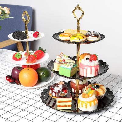 China Wedding Fruit Serving Hot Selling Tray Wedding Baby Shower Party Birthday Party Decoration Amazon Dessert Display Stands Tower Supplies 3 Tier Cake Stand Set for sale