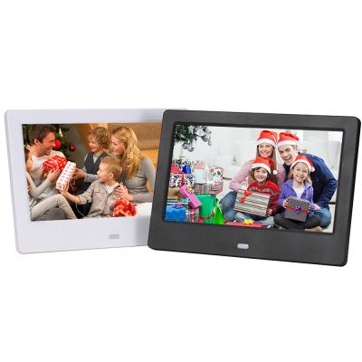 China 7 Inch Digital Photo View Loop Auto Player Clock IPS Screen Picture Frame For Family For Gift for sale