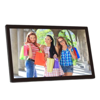 China Large Size 21.5 Inch Wifi Digital Photo Frame 1920*1080p Built In Speaker Picture Frame With Mstar Solution for sale