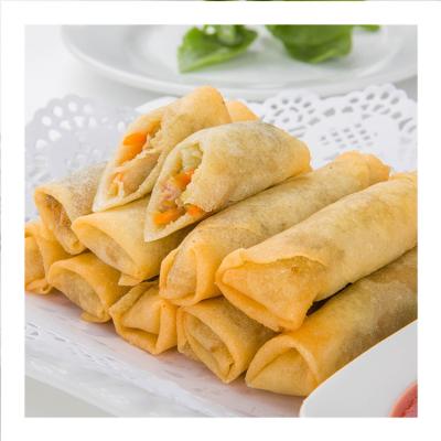 China Fried Instant Food Frozen Vegetarian FROZEN baking crispy spring roll 15g with halal meat for sale