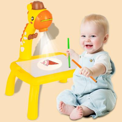 China 2021 Intelligent Educational Equipment Amazon Projection Painting Machine For Kids Drawing Toys Board Children Projector Table CPC Drawing Toy for sale