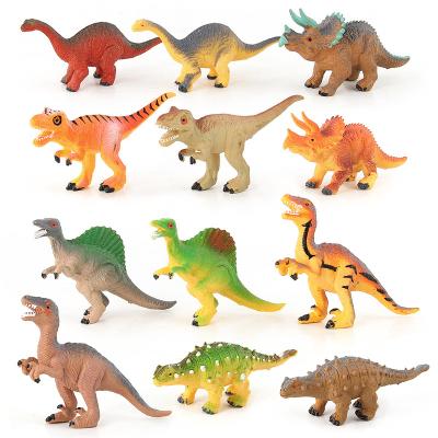 China Safety Eco-friendly Mini Dinosaur Figure Toys Set 12 in 1 Dino Animal Model for Kids Puzzle Educational Toys for sale